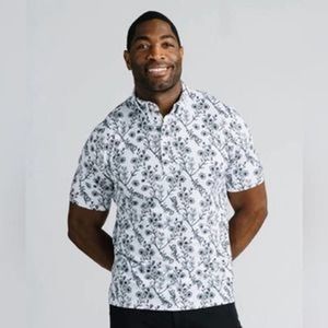 ZYIA Black and White Men's Polo Shirt